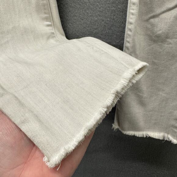 Eileen Fisher Jeans Womens 6 (30x27 ACTUAL) Light Gray Garment Dyed Slim Raw Hem - Picture 5 of 7